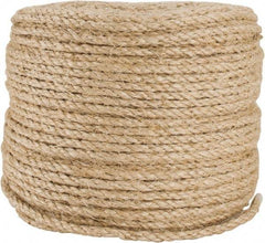 Value Collection - 500' Max Length Sisal Twisted Rope - 1/4" Diam, 48 Lb Capacity - All Tool & Supply