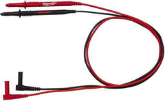 Milwaukee Tool - Black/Red Electrical Test Equipment Leads Set - Use with 2205-20, 2206-20, 2207-20, 2216-20, 2217-20, 2235-20, 2236-20, 2237-20, 2238-21 & 2239-21 Milwaukee Meters - All Tool & Supply