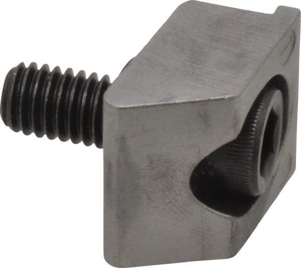 Mitee-Bite - 3/8-16 Screw Thread, 1" Wide x 1/4" High, Serrated Steel Machinable Style Screw Mount Toe Clamp - 6,000 Lb Holding Force, 30 Lb Ft Torque, 0.71" Long Extension, 0.05" Throw, 4 Clamps in Package - All Tool & Supply