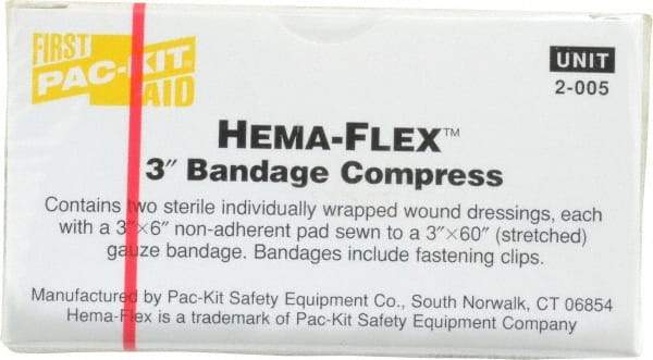 Medique - 3" Long x 3" Wide, General Purpose Compress - Yellow, Compress Bandage - All Tool & Supply