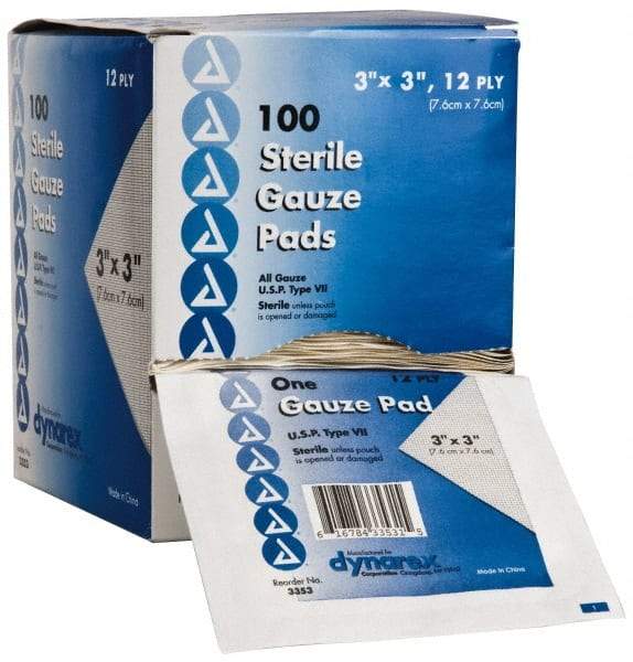 Medique - 3" Long x 3" Wide, General Purpose Pad - Gauze Bandage - All Tool & Supply