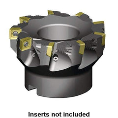 Kennametal - 4" Cut Diam, 1" Arbor Hole, 11mm Max Depth of Cut, 88.5° Indexable Chamfer & Angle Face Mill - 8 Inserts, SD_T43_PD_N__Z Insert, Right Hand Cut, 8 Flutes, Through Coolant, Series KSSZR - All Tool & Supply