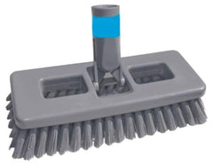 Unger - 1" Bristle Length, Polypropylene Scrub Brush - 8" Long x 3" Wide Head, 8-1/2" OAL, Plastic Block - All Tool & Supply