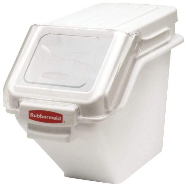 Rubbermaid - Rectangular, White Polyethylene Food Bin - 23-1/2" High x 11-1/2" Wide x 16.9" Long - All Tool & Supply