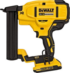 DeWALT - 1/4" Crown, 18 Gauge, 100 Staple Capacity Power Stapler - Includes Kit Bag; 20V Max Battery - All Tool & Supply