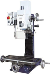 Palmgren - 7" Table Width x 19-11/16" Table Length, Electronic Variable Speed Control, 1 Phase Knee Milling Machine - 2MT Spindle Taper, 1-1/4 hp - All Tool & Supply