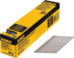 DeWALT - 15 Gauge 2-1/2" Long Finishing Nails for Power Nailers - Steel, Galvanized Finish, Smooth Shank, Angled Stick Collation, Round Head, Chisel Point - All Tool & Supply