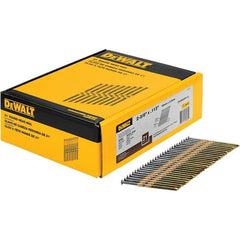 DeWALT - 12 Gauge 2.38" Long Framing Nails for Power Nailers - Steel, Bright Finish, Smooth Shank, Angled Stick Collation, Round Head - All Tool & Supply