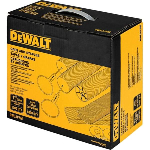 DeWALT - 1" Long x 0.05" Wide, 18 Gauge Crowned Construction Staple - Steel, Galvanized Finish - All Tool & Supply