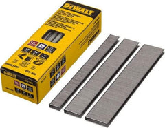 DeWALT - 1/2" Long x 0.05" Wide, 18 Gauge Crowned Construction Staple - Steel, Galvanized Finish, Chisel Point - All Tool & Supply