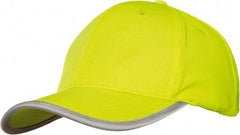 Tingley - Size Universal, High Visibility Slip-On Baseball Cap - Green & Yellow Solid Pattern with Reflective Trim, Polyester - All Tool & Supply