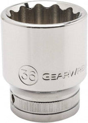 GearWrench - 3/4" Drive, Standard Hand Socket - 12 Points, 3.03" OAL, Alloy Steel, Chrome Finish - All Tool & Supply