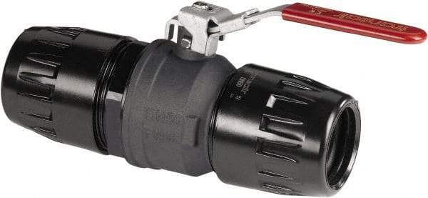 Transair - 7/8" ID, 25mm OD, Lockable Ball Valve - Brass, 232 psi Working Pressure - All Tool & Supply