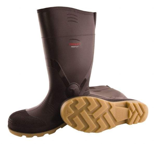 Tingley - Unisex Size 3 Medium Width Plain Knee Boot - Brown, Crepe, PVC Upper, PVC Outsole, 15" High, Pull-On - All Tool & Supply