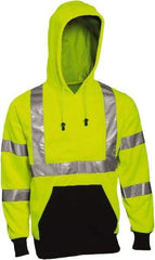 Tingley - Size M, Lime, High Visibility, Long Sleeve SweatPocket, - 36 to 38" Chest, 1 Pocket, Polyester - All Tool & Supply