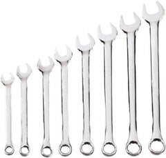 Blackhawk by Proto - 8 Piece, 10mm to 17mm, 6, 12 Point Combination Wrench Set - Metric Measurement Standard, Chrome Finish, Comes in Case - All Tool & Supply