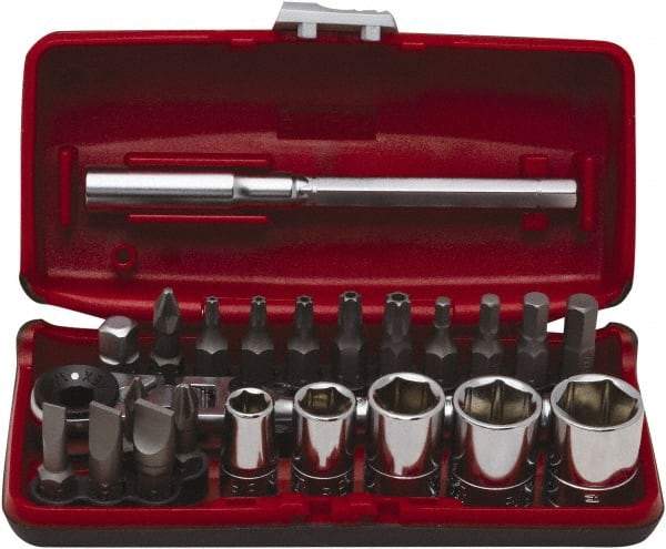 Blackhawk by Proto - 5 Piece 1/4" Drive Chrome Finish Socket Set - 6 Points, 6mm to 13mm Range, Metric Measurement Standard - All Tool & Supply