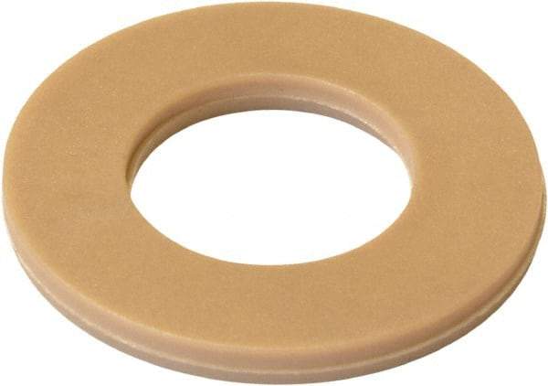 Made in USA - 3/8" Screw, Grade PEEK 450 GL30 Plastic High-Temperature Flat Washer - 0.406" ID x 1" OD, 0.08" Thick, Plain Finish - All Tool & Supply