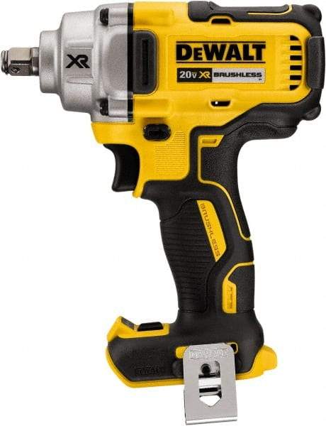 DeWALT - 1/2" Drive 20 Volt Mid-Handle Cordless Impact Wrench & Ratchet - 2,000 RPM, 0 to 3,100 BPM, 330 Ft/Lb Torque, Lithium-Ion Batteries Included - All Tool & Supply