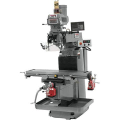 Jet - 54" Table Width x 12" Table Length, Variable Speed Pulley Control, 3 Phase Knee Milling Machine - NST40 Spindle Taper, 5 hp - All Tool & Supply