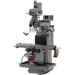 Jet - 54" Table Width x 12" Table Length, Variable Speed Pulley Control, 3 Phase Knee Milling Machine - R8 Spindle Taper, 5 hp - All Tool & Supply