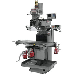 Jet - 54" Table Width x 12" Table Length, Variable Speed Pulley Control, 3 Phase Knee Milling Machine - NST40 Spindle Taper, 5 hp - All Tool & Supply