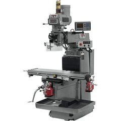 Jet - 54" Table Width x 12" Table Length, Variable Speed Pulley Control, 3 Phase Knee Milling Machine - NST40 Spindle Taper, 5 hp - All Tool & Supply