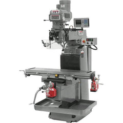 Jet - 54" Table Width x 12" Table Length, Variable Speed Pulley Control, 3 Phase Knee Milling Machine - NST40 Spindle Taper, 5 hp - All Tool & Supply