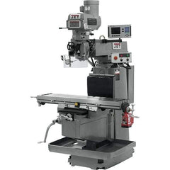 Jet - 54" Table Width x 12" Table Length, Variable Speed Pulley Control, 3 Phase Knee Milling Machine - NST40 Spindle Taper, 5 hp - All Tool & Supply