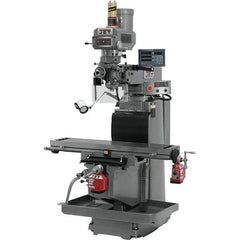 Jet - 54" Table Width x 12" Table Length, Variable Speed Pulley Control, 3 Phase Knee Milling Machine - R8 Spindle Taper, 5 hp - All Tool & Supply