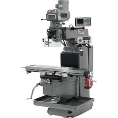 Jet - 54" Table Width x 12" Table Length, Electronic Variable Speed Control, 3 Phase Knee Milling Machine - NST40 Spindle Taper, 5 hp - All Tool & Supply