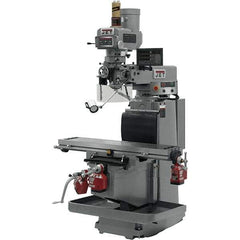 Jet - 54" Table Width x 12" Table Length, Electronic Variable Speed Control, 3 Phase Knee Milling Machine - R8 Spindle Taper, 5 hp - All Tool & Supply