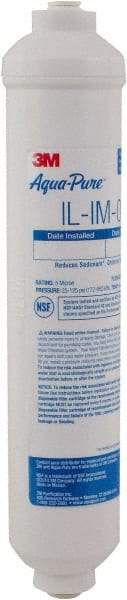 3M Aqua-Pure - 2-1/8" OD, 5µ, Polypropylene Inline Cartridge Filter - 10-5/16" Long, Reduces Sediments, Tastes, Odors & Chlorine - All Tool & Supply