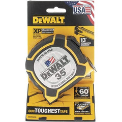 DeWALT - 35' x 1-1/4" Yellow Steel Blade Tape Measure - 1/16" Graduation, Yellow/Black ABS Plastic Case - All Tool & Supply