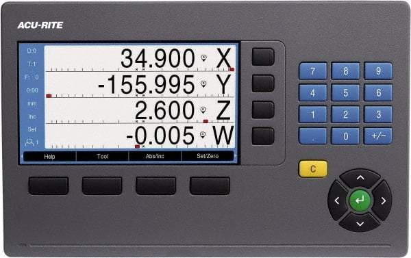 Acu-Rite - 2 Axis, 14" X-Axis Travel, 84" Y-Axis Travel, Lathe DRO System - 5µm Resolution, 5µm Accuracy, LCD Color Display - All Tool & Supply