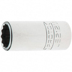 Proto - 3/8" Drive, Intermediate Hand Socket - 12 Points, 1-33/64" OAL, Steel, Full Polish Finish - All Tool & Supply