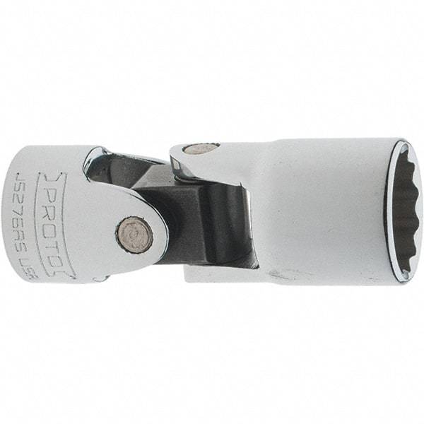 Proto - 9/16", 3/8" Drive, Intermediate Hand Socket - 12 Points, 2-1/4" OAL, Steel, Full Polish Finish - All Tool & Supply