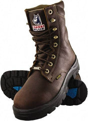 Steel Blue - Men's Size 14 Wide Width Steel Work Boot - Oak, Leather Upper, TPU Outsole, 8" High, Lace-Up - All Tool & Supply