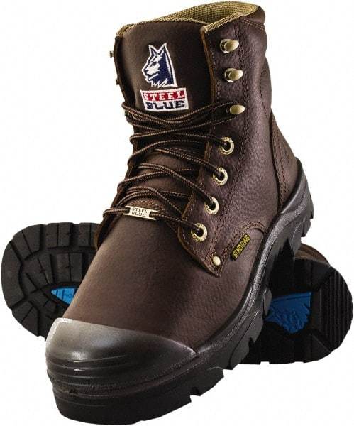 Steel Blue - Men's Size 11.5 Medium Width Steel Work Boot - Oak, Leather Upper, TPU Outsole, 6" High, Lace-Up - All Tool & Supply