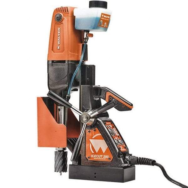 WALTER Surface Technologies - 1/2" Chuck, Portable Electromagnetic Drill Press - 1300-2600 RPM, 10 Amps, 1200 Watts, 120 Volts - All Tool & Supply