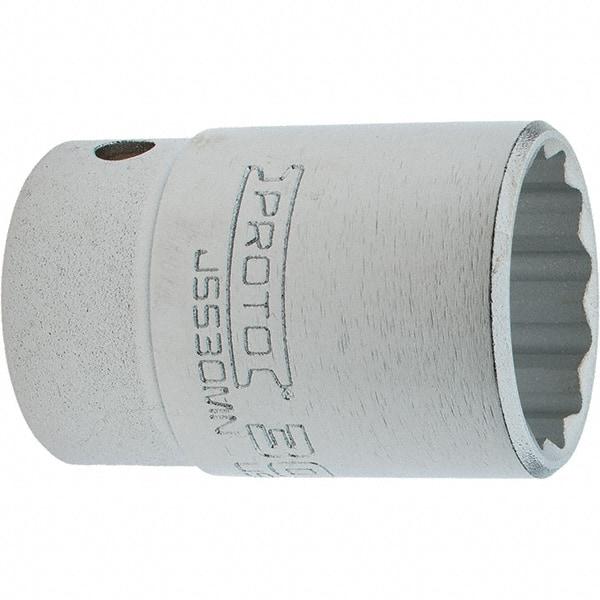 Proto - 3/4" Drive, Standard Hand Socket - 12 Points, 3.332" OAL, Steel, Full Polish Finish - All Tool & Supply