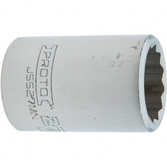 Proto - 3/4" Drive, Standard Hand Socket - 12 Points, 2.307" OAL, Steel, Full Polish Finish - All Tool & Supply