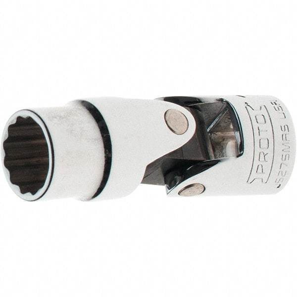 Proto - 3/8" Drive, Standard Hand Socket - 12 Points, 2-1/8" OAL, Steel, Full Polish Finish - All Tool & Supply