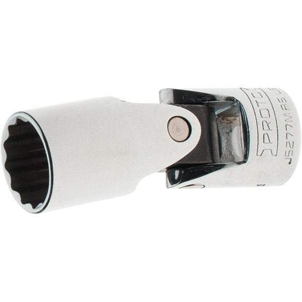 Proto - 3/8" Drive, Standard Hand Socket - 12 Points, 2-1/4" OAL, Steel, Full Polish Finish - All Tool & Supply