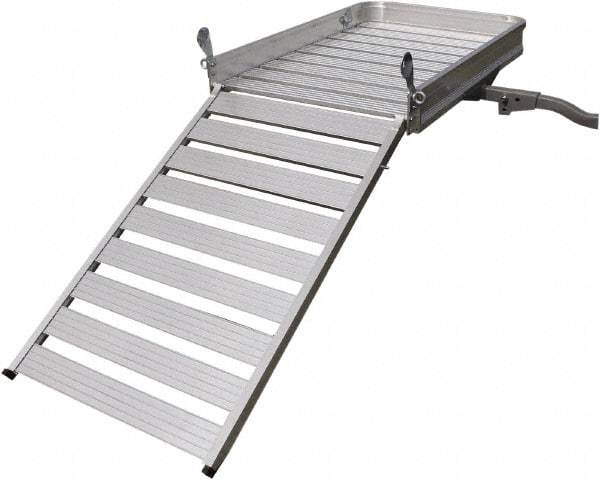 Erickson Manufacturing - Aluminum Cargo Carrier with Ramp - 30-1/4" Wide x 50" Long, Silver, For Use with 2" Receivers - All Tool & Supply