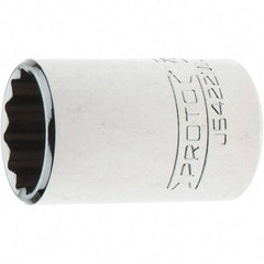 Proto - 1/2" Drive, Standard Hand Socket - 12 Points, 1-35/64" OAL, Steel, Chrome Finish - All Tool & Supply