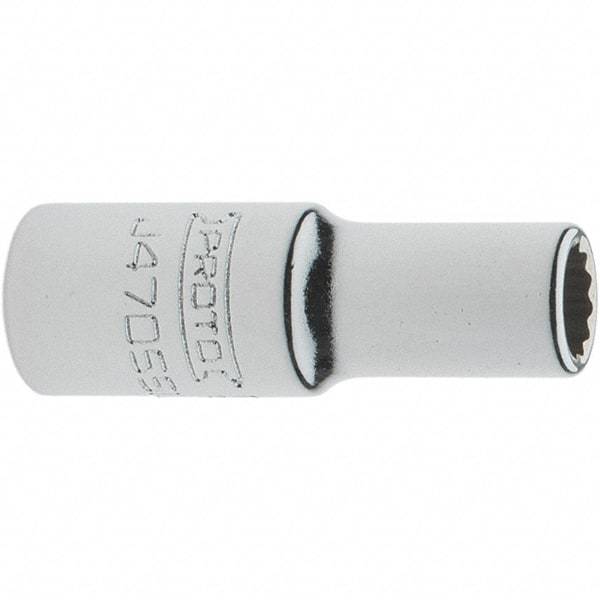 Proto - 1/4" Drive, Standard Hand Socket - 12 Points, 1-17/64" OAL, Steel, Chrome Finish - All Tool & Supply