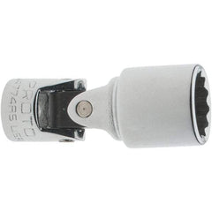 Proto - 7/16", 1/4" Drive, Standard Hand Socket - 12 Points, 1-5/8" OAL, Steel, Chrome Finish - All Tool & Supply