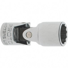 Proto - 3/8", 1/4" Drive, Standard Hand Socket - 12 Points, 1-1/2" OAL, Steel, Chrome Finish - All Tool & Supply