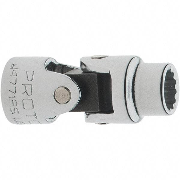 Proto - 1/4", 1/4" Drive, Standard Hand Socket - 12 Points, 1-3/8" OAL, Steel, Chrome Finish - All Tool & Supply